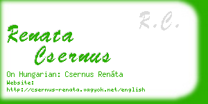 renata csernus business card